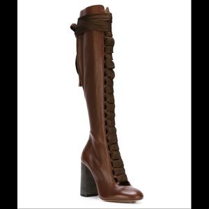 CHLOE tall lace-up Harper boots